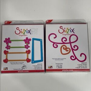 Two Sizzix Dies Multicolor Floral & Corner Die Set